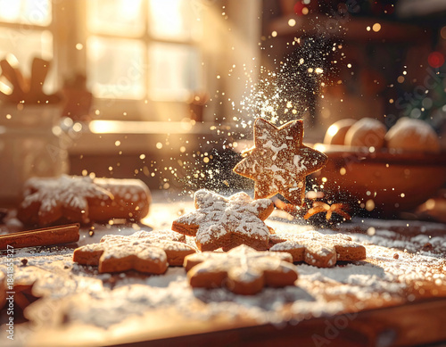 christmas cookies and christmas tree