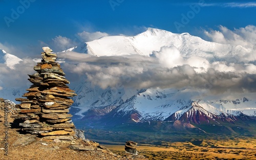 Lenin Peak or mount Abu Ali Ibn Sino Pamir Mountains