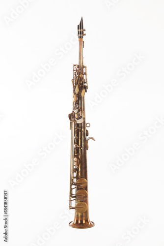 soprano saxophone isolated on white