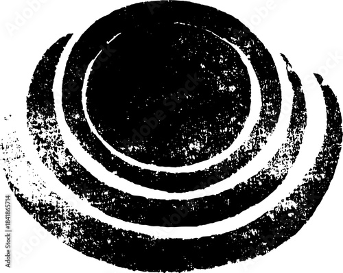 Distressed target stencil art design for urban wall decor