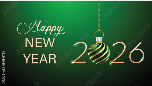 Merry Christmas greeting card with festive ornaments and winter holiday decorations