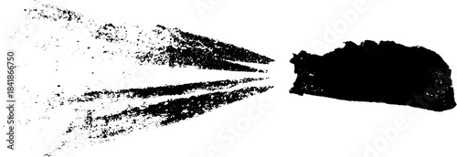 Black and white graffiti flare stencil illustration for urban art design