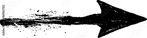 Black and white jagged arrow stencil art for urban design and decor