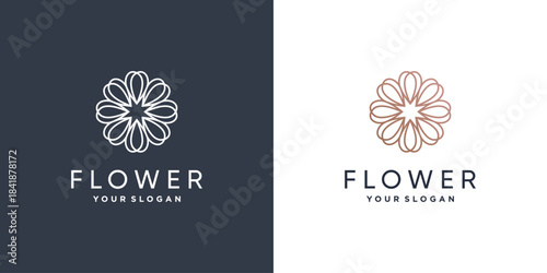 Flower logo with creative idea Premium Vector part 2