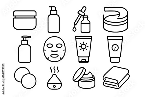 Humidifier face cotton hydrating vector skincare winter spf tin treatment icon icons