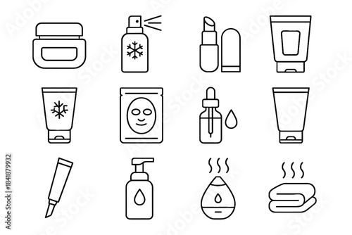 Vector exfoliating icon gel calming deep winter balm skincare mist serum face