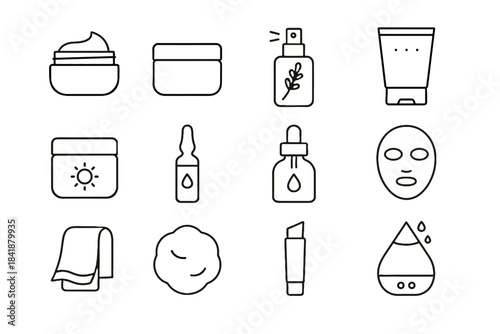 Mask face icon calming icons nourishing vector hydrating skincare soothing puff winter