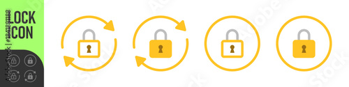 Refresh lock sync icon with circular arrows icon | for security, secure update, encryption, privacy settings, data synchronization, and password changes. Ideal for web and apps