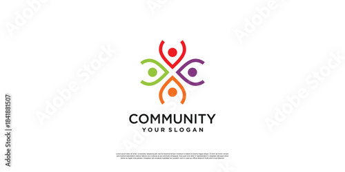 Creative community abstract logo design Premium Vector part 3