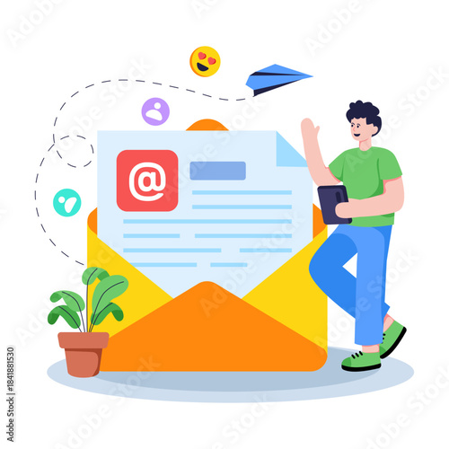 Premium download illustration of send email