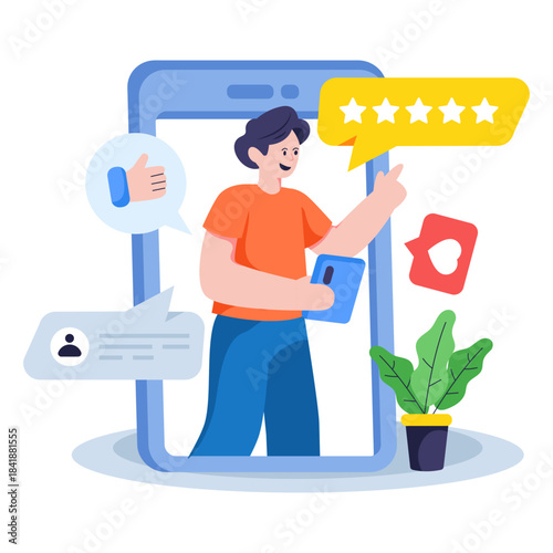 Modern design illustration of give feedback