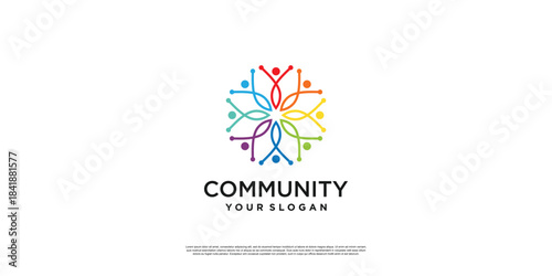 Creative community abstract logo design Premium Vector part 5
