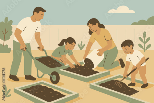 Blue green no sage garden family sand icon harmony vector text cyrillic