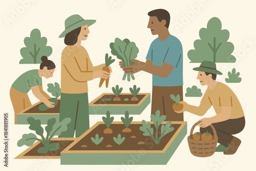 Cohesive no community icon blue sky garden letters bubbles exchanging vector exchange