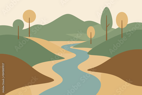 Icon geometric colors sage labels river cohesive no green serenity numbers vector