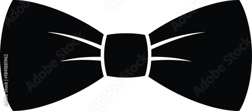 Classic Bow Tie Silhouette Vector Icon
