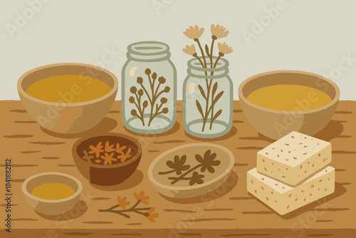 Bar natural making text vector no soap dried style negative blue organic