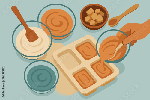 Numbers spatula stirring diy vector curved no glass soap icon crafting look