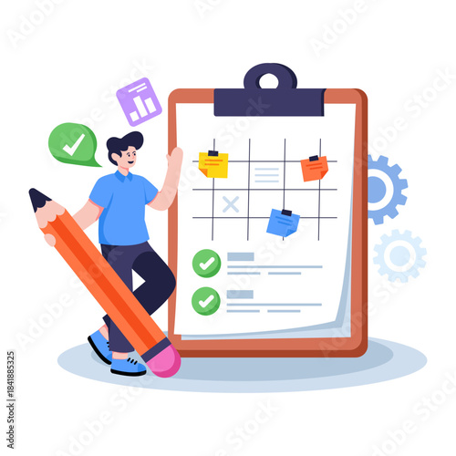 Premium download illustration of task list
