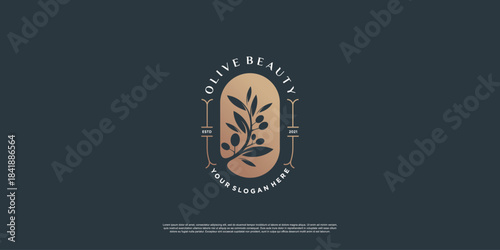 Olive logo template with creative element style Premium Vector part 9