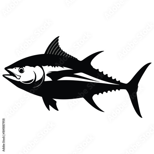 Silhouette of a Tuna Fish - A Symbol of the Ocean and Aquatic Life