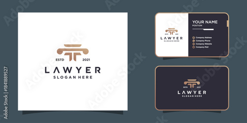 Creative lawyer logo design for great company Premium Vector