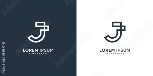 J logo template with modern creative style Premium Vector part 1
