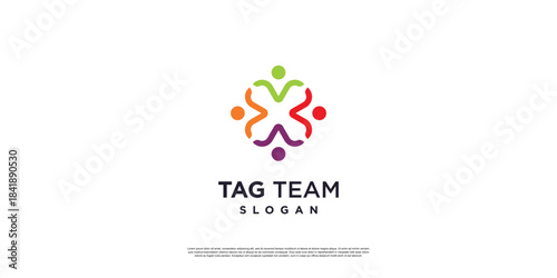 Team logo design with modern fresh concept Premium Vector part 2