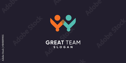 Community logo with creative element style Premium Vector part 3