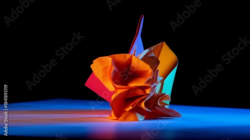 Origami ship and flower
