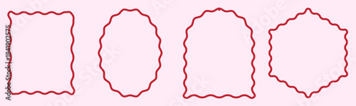 Hand drawn style vector border and frame bundle featuring scalloped, perfect for creating decorative labels, stickers, badges, certificates, photo frames, and fun graphic design elements.