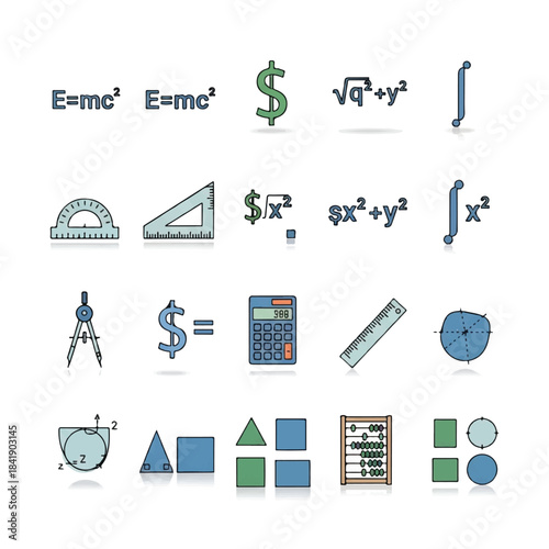 Collection of Mathematical Symbols and Tools for Education.