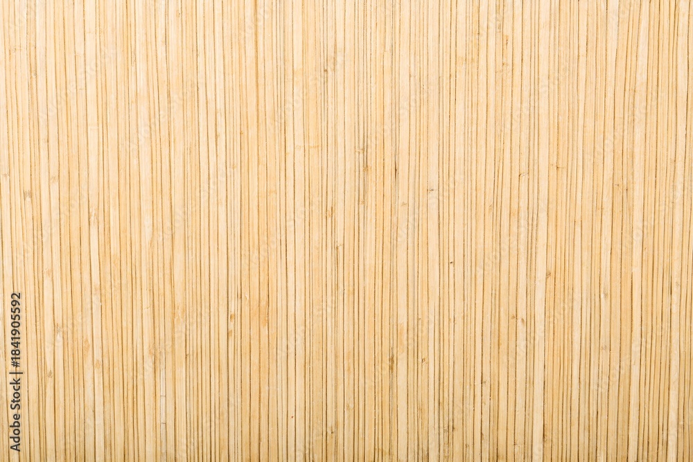 Naklejka premium Woven Bamboo Texture - Seamless Vertical Light Thin Strips Background