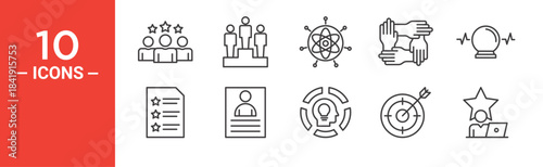 Striving for success icon set. Striving for success vector symbol in black filled and outlined style.