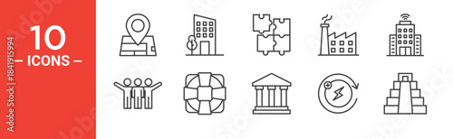 Technology icon set. Technology vector symbol in black filled and outlined style.