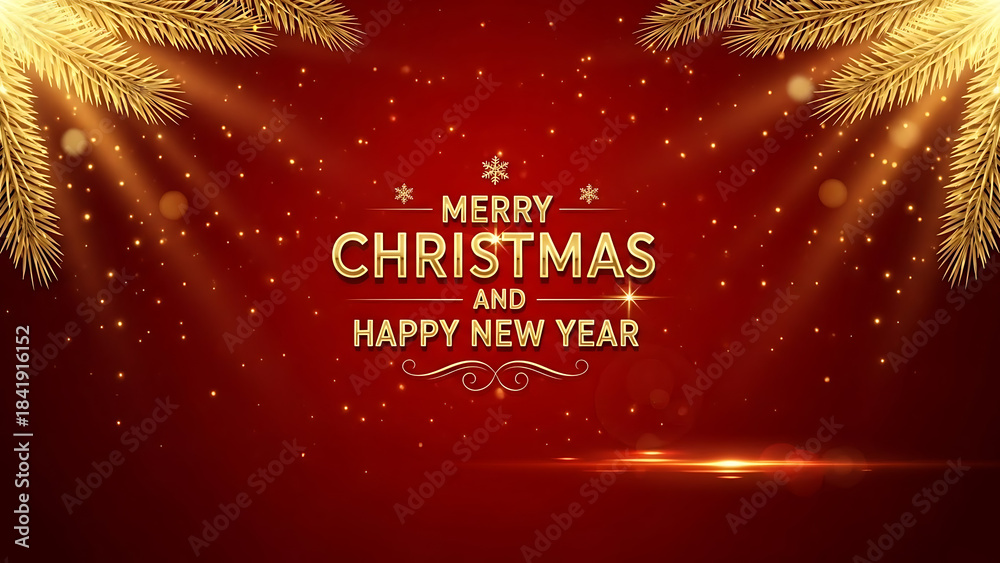 Fototapeta premium Christmas Celebration, Festive Greetings, Holiday Decor, Graphic Design, Winter Wonderland Scene, Top-Down View, Joyful Concept