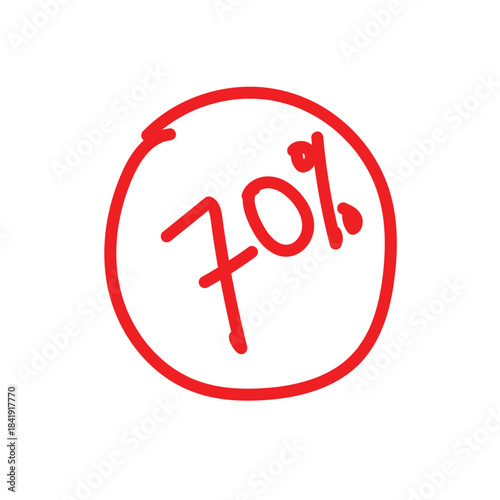 Set of clean and modern discount vector labels from 5% to 70%. Perfect for sale banners, promo designs, product marketing, retail advertising, price tags, and special offer layouts