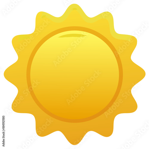 sun 3d render icon illustration