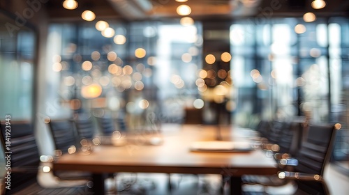 Wallpaper Mural Defocused board meeting background behind glass wall. High quality. High quality. High quality Torontodigital.ca