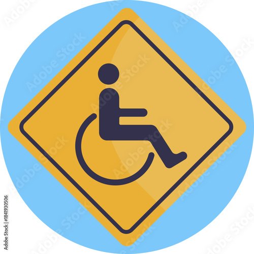 A symbol indicating accessibility for people with disabilities.