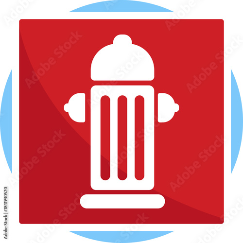 Fire hydrant symbol indicating nearby water access for firefighting.