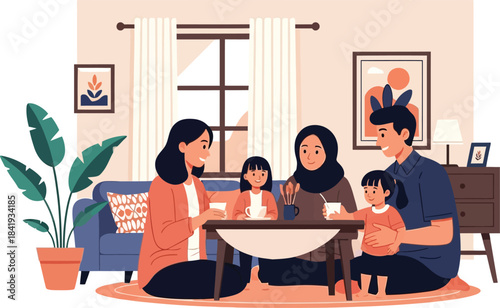 young couple spending time together in the kitchen at home