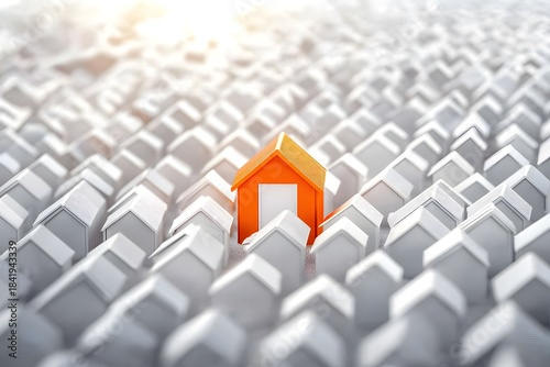 Houses with one orange house