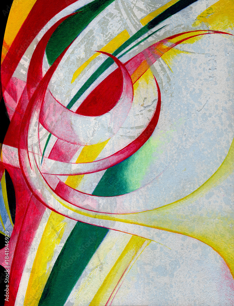 Fototapeta premium Abstract art hand painted on canvas.