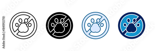 Anti-Poaching Icon Set Multiple Style Collection