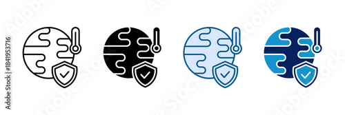 Climate Protection Icon Set Multiple Style Collection