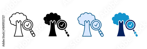 Tree Inspection Icon Set Multiple Style Collection