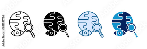 Nature Observation Icon Set Multiple Style Collection