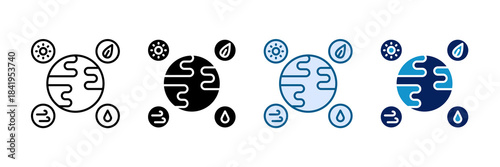 Natural Resource Management Icon Set Multiple Style Collection