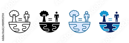 Ecosystem Balance Icon Set Multiple Style Collection